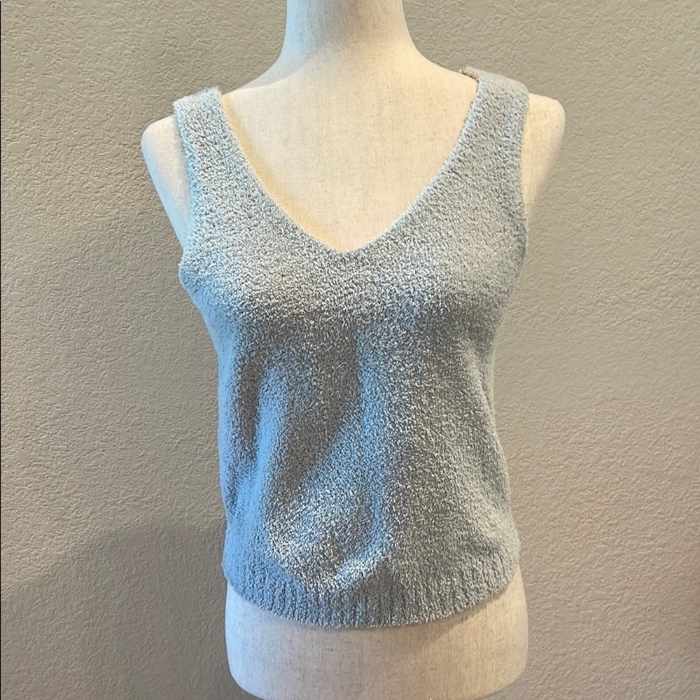 New UGG Light Blue Sleeveless Knit Top Sz L